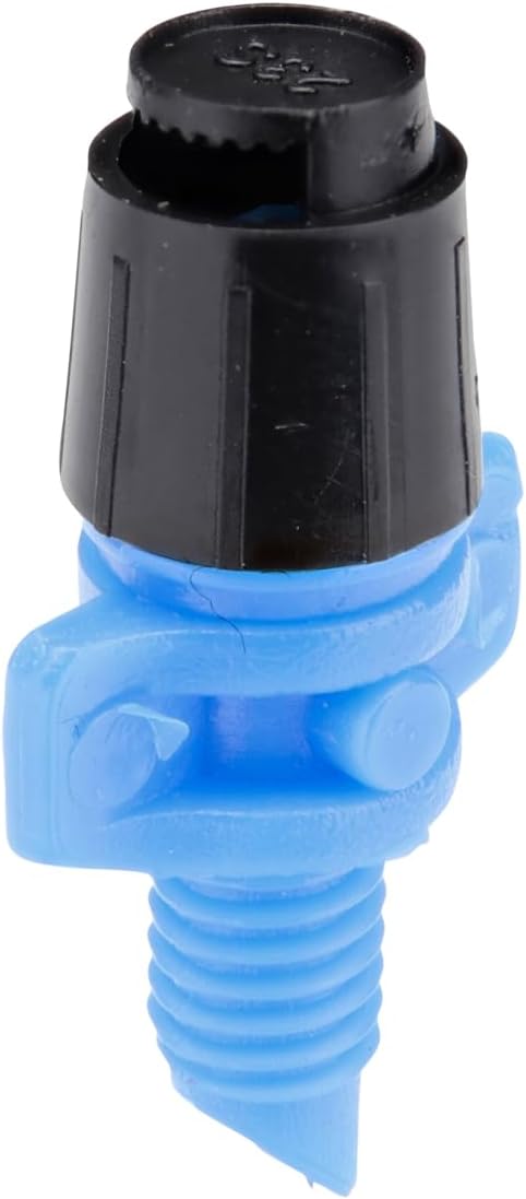 Raindrip 090JET010B, Micro Spray Jet, Quarter-Circle Pattern, Fan Spray, with 10-32 Threaded Inlet, Drip Irrigation Emitters for Drip Irrigation Gardening Systems, 10-Pack, Blue and Black