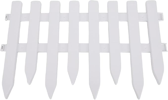 Decorative Landscape Edging Fence Durable Garden Border Panel for Lawn Flower Beds Pathways, Plastic, 5PCS