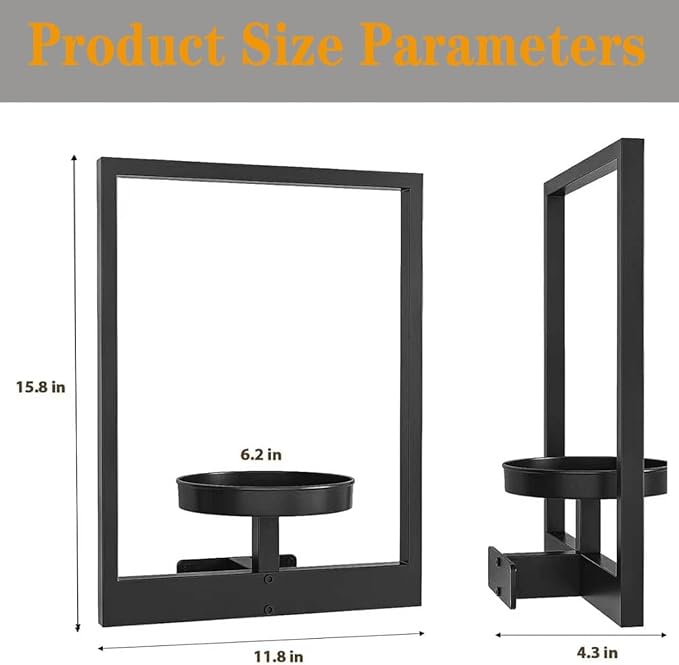 Hanging Planters 3 Pack, Wall Mounted Plant Hanger with Shelves for Window, Indoor Outdoor Wall Decor Planter for Living Room Entryway Plants