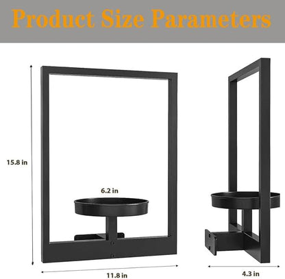 Hanging Planters 3 Pack, Wall Mounted Plant Hanger with Shelves for Window, Indoor Outdoor Wall Decor Planter for Living Room Entryway Plants