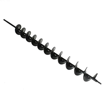2in Wide 24in Long Metal Earth Augers Drill Bit, Garden Plant Flower Bulb Auger Rapid Planter Bulb Compatible Auger Machine Head with 3/8in Diameter Non-Slip Hex Shank