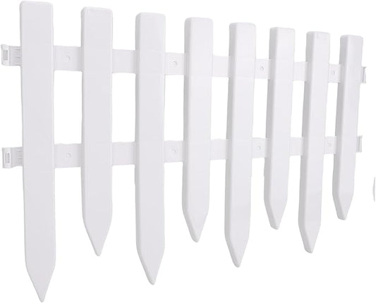 Decorative Landscape Edging Fence Durable Garden Border Panel for Lawn Flower Beds Pathways, Plastic, 5PCS