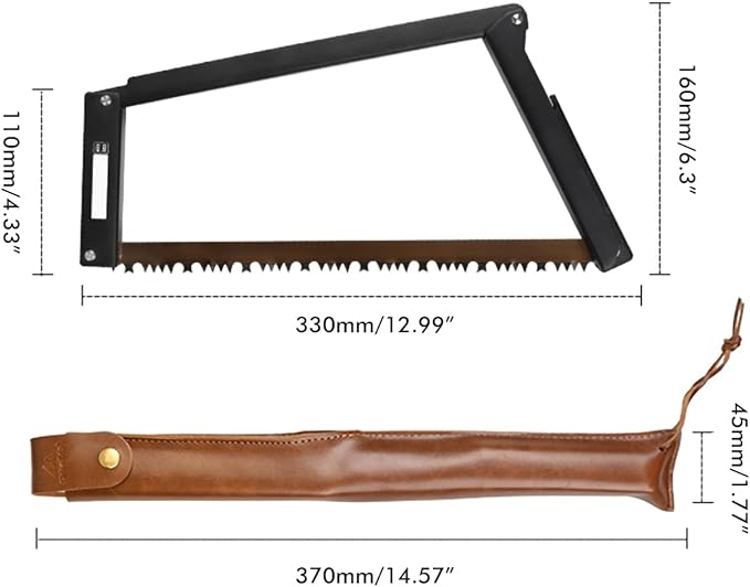 13 Inch Folding Bow Saw Folding Hand Saw,Multifunctional Rectangular Hand Saws for Wood, Bone, Tree Pruning, Camping, Folding Handsaw, Rectangular Saw for Outdoor Camping (black)