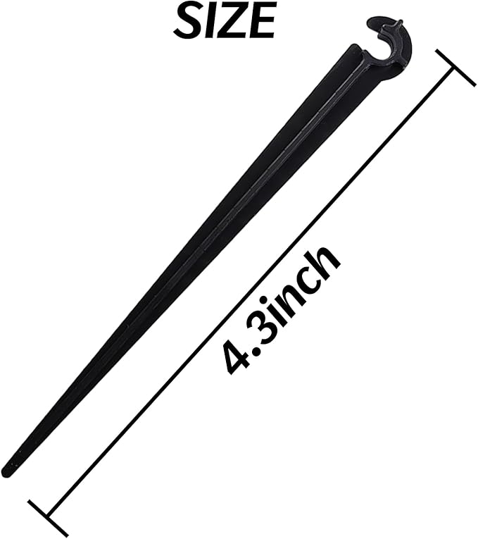 RONYOUNG 202PCS Irrigation Drip Support Stakes 1/4 Inch Tubing Hose Holder