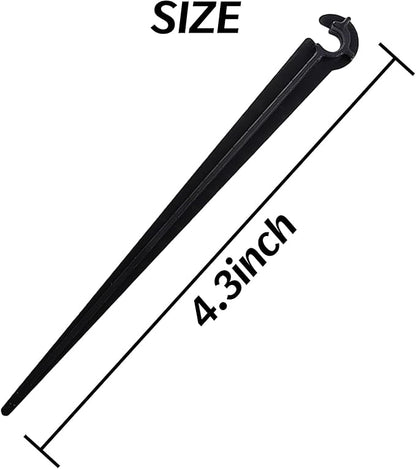 RONYOUNG 202PCS Irrigation Drip Support Stakes 1/4 Inch Tubing Hose Holder