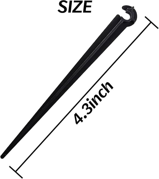 RONYOUNG 202PCS Irrigation Drip Support Stakes 1/4 Inch Tubing Hose Holder