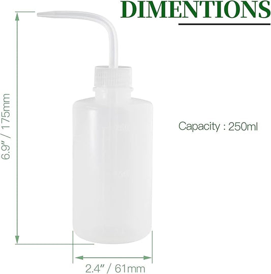 Piutouyar 2Pcs Plastic Wash Bottle 250ml Plant Squeeze Bottle, Wash Squirt Bottle, Succulent Watering Can for Indoor Plants Flower (8oz)