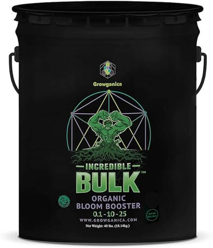 Organic Bloom Booster, Incredible Bulk 0.1-10-25. Natural Plant Food (40lb)
