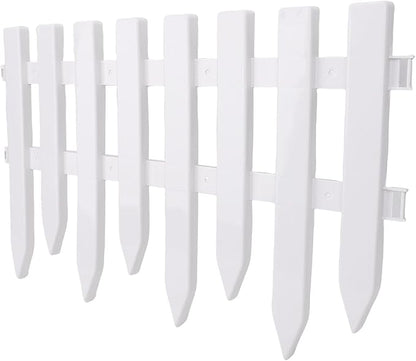 Decorative Landscape Edging Fence Durable Garden Border Panel for Lawn Flower Beds Pathways, Plastic, 5PCS
