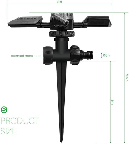 Sprinkler for Yard, Automatic Water Sprayer Irrigation for Garden, 360 Degree Rotating Lawn Sprinkler Coverage, Adjustable Angle Water Sprinklers for Yard Lawn Greenhouse Vegatable Watering
