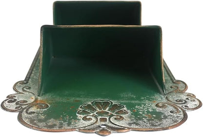 All Chic Wall Hanging Planter Outdoor Wall Planters Metal Wall Planter Flower Pot Double Layer Wall Planters for Indoor Ourtdoor Plants Porch Decor (Green)