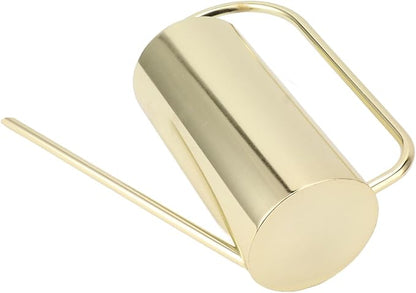 Watering Can, Wide Application Rustproof Long Spout Watering Pot Stainless Steel for Garden (Gold)