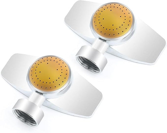 Metal Circular Spot Sprinkler 1PCS, Uranshin 360 Degree Sprinkler Head for Hose, Small Garden Sprinklers up to 30ft Coverage Area, Lawn Sprinklers for Small Area Yard Garden Watering (1, Yellow)