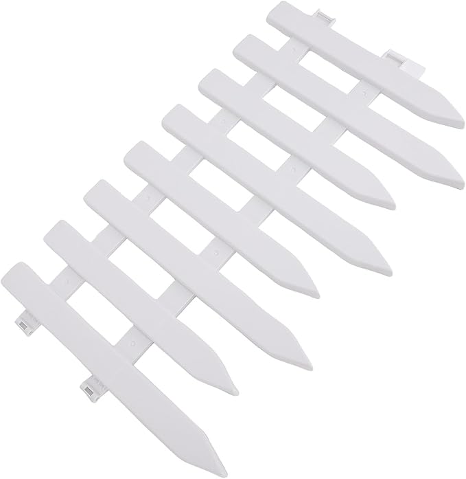 Decorative Landscape Edging Fence Durable Garden Border Panel for Lawn Flower Beds Pathways, Plastic, 5PCS