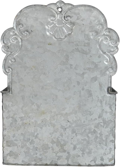 All Chic Black Metal Wall Planter - Outdoor Indoor Hanging Rustic Mount for Farmhouse Decor