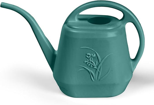 Plastic Watering Can - for Home Plant Garden - 1/2 Gallon - Green