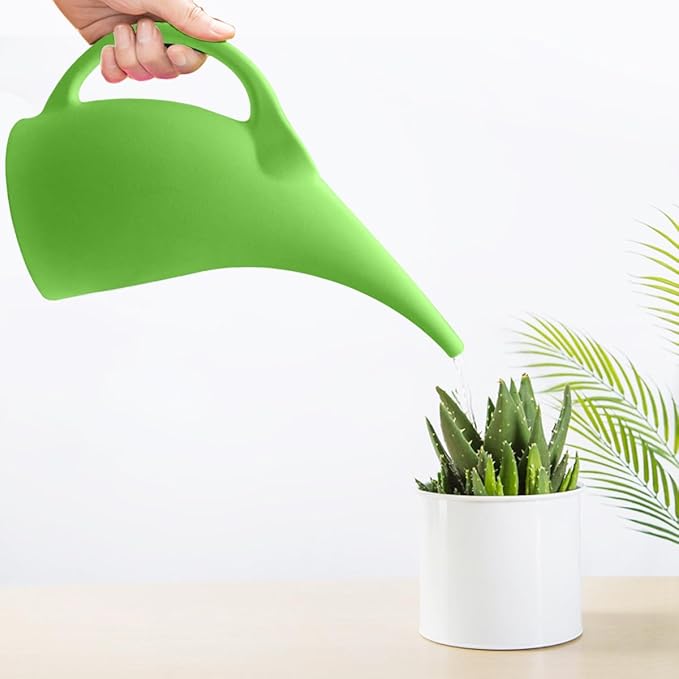 Plastic Watering Can for Plant Garden - 1/2 Gallon - Green