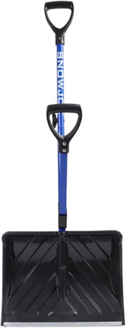Snow Joe SJ-SHLV20 Shovelution Snow Shovel with Spring-Assist Handle, Heavy-Duty Shovel for Fast Snow Removal, 20 Inches, Blue