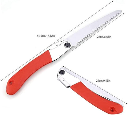 Folding Saw, 8" Branch Handsaws for Wood Cutting, Camping & Tree Pruning, Premium SK-5 Steel with Multi-Level Hardened Teeth, Outdoor Portable foldable survival/camp/bushcraft saw