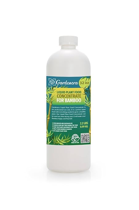 Gardenera Plant Growth Superfood for Bamboo Trees with 18 Vitamins & Minerals - Organic Plant Food Fertilizer - Micro-Fungi and Bio-Organisms for Bamboo Plant Care & Growth Enhancement - 32oz