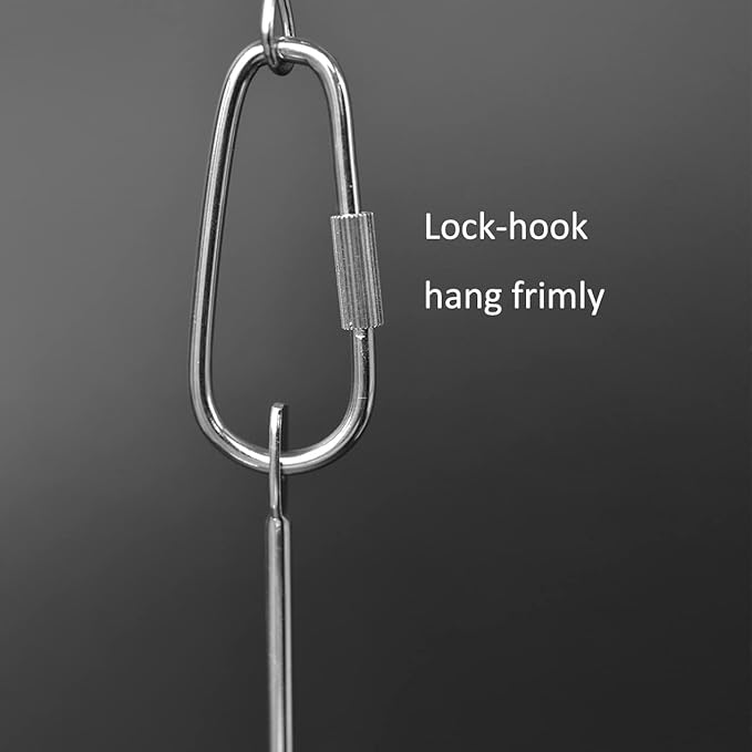 Hanging Squirrel Feeder Outside Corn Cobs Holder for Squirrels Chipmunk Funny Toy (Stainless Steel B)