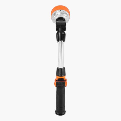 VEVOR Watering Wand, 15-Inch Robust Yard Hose Stick with 8 Spraying Modes & 180° Pivoting Head, Extended Hose Spray Apparatus with Thumb Operated On/Off