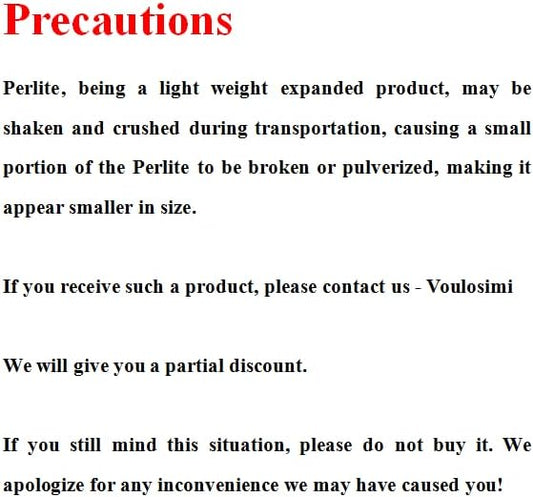 Voulosimi 15QT Organic Perlite Horticultural Soil Amendment for Plants and Enhanced Drainage Enhanced Growth(5-8mm), ZZ-154512156
