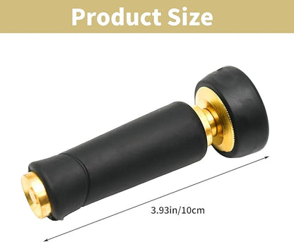 MDEOOSKY 2Packs Brass Hose Nozzle, Heavy-Duty Brass, Adjustable Twist Hose Nozzle Shut Off Valve, Suitable for Cleaning Car, Watering Flowers, Lawns, Cleaning Ground