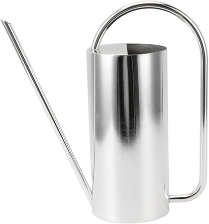 Watering Can, Wide Application Rustproof Long Spout Watering Pot Stainless Steel for Garden (Stainless Steel Color)