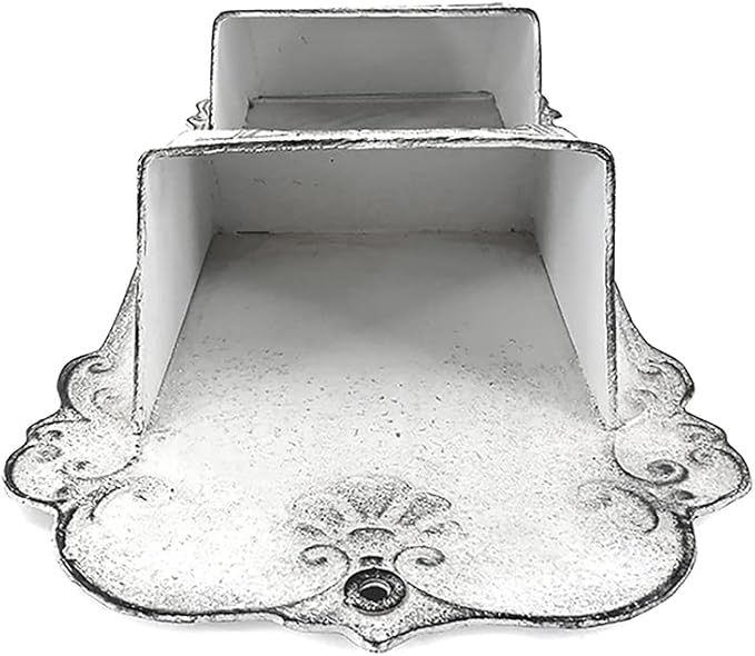 All Chic Outdoor Wall Planters Metal Wall Planter Wall Mounted Planters 2-Tiers White Wall Vase Flower Pot Indoor Outdoor Wall Hanging Planter Shabby Rustic Farmhouse Decor…