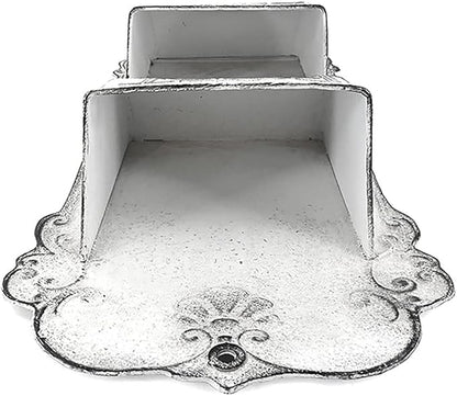 All Chic Outdoor Wall Planters Metal Wall Planter Wall Mounted Planters 2-Tiers White Wall Vase Flower Pot Indoor Outdoor Wall Hanging Planter Shabby Rustic Farmhouse Decor…