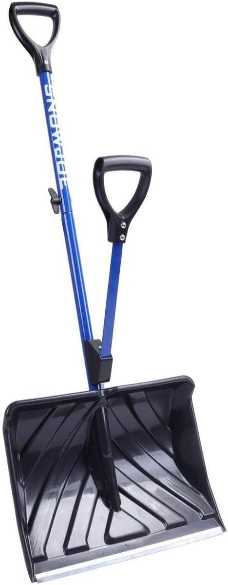 Snow Joe Snow Shovel with 18-Inch Blade and Assist Handle, 3.5 Lbs - Heavy-Duty Lightweight Shoveling Tool for Ice Removal, Shovelution SJ-SHLV01