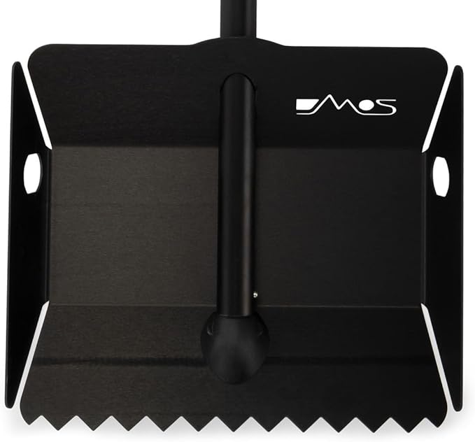 DMOS Stealth Shovel - Lightweight, Heavy-Duty Aluminum Sand & Snow Shovel with Extendable & Collapsible Handle for Camping, Overlanding, Survival, & Off-Road Use - Black/Black - X-Large