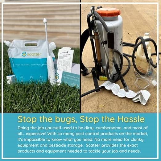 Scatter DIY Pest Control Kit - Home Barrier Pest Control | Pro Grade Insecticide Bug Killer Spray ft. Scatter Unique New SafetyChannel™ | Fast-Acting, Long-Lasting Protection Against Common Pests