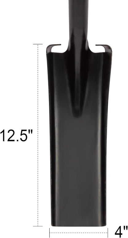 VNIMTI Trench Shovel for Clean Trenches, 4-Inch Trenching Shovel with Fiberglass Handle, 58 Inches