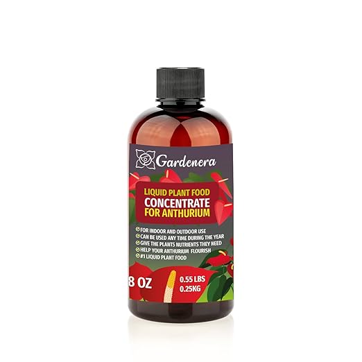 Gardenera Plant Growth Superfood for ANTHURIUM with 18 Essential Vitamins & Minerals - Organic Plant Food Fertilizer - Micro-Fungi and Bio-Organisms for ANTHURIUM Plant Care & Growth Enhancement - 8oz