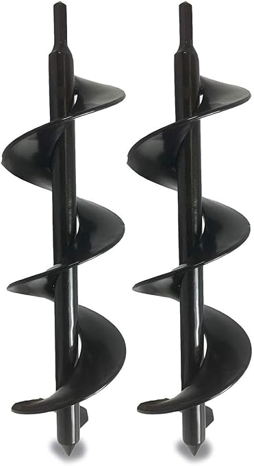 The Ashman 12 Inch Auger -It is Made of Heavy Duty Steel and Has a 12 Inch Long Helical Screw Blade- It is a Hand Held Auger Which as Used to Drill Through The Soil (Pack of 2)