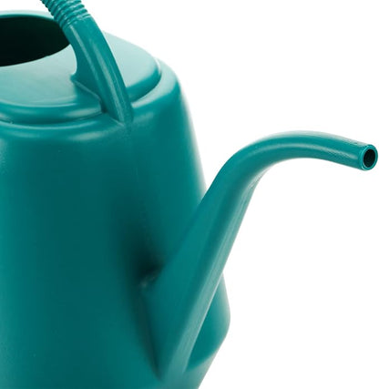 Fasmov 1-Gallon Plastic Watering Can with Comfortable Handle, Garden Watering Cans Long Spout for Indoor Outdoor Watering Plants (Green)
