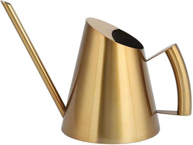 Fdit Stainless Steel Watering Can with Long Spout Steel Plant Waterer Watering Pot Sprinkle Pot Garden Flowers Plants Flower Tool(1500ml)