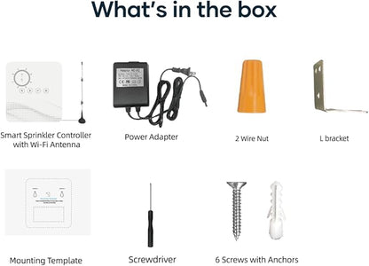 tolviviov Smart Sprinkler Controller, 8-Zone Indoor WiFi Irrigation Controller, App Enabled, Simple Automated Watering Scheduling, Local Weather Intelligence, Rain, Freeze Skip