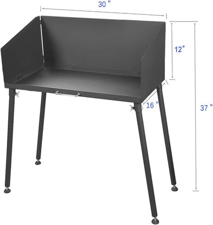 Stanbroil 30 Inch Camp Cooking Table with Foldable Three-Sided Windscreen and Legs, Perfect for Dutch Oven Cooking with Charcoal Briquettes and Food Preparation
