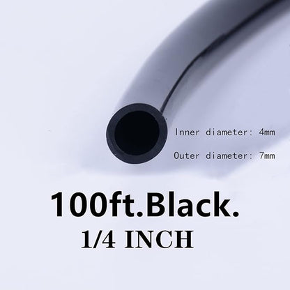 100ft 1/4 inch Drip Irrigation Tubing, Blank Distribution Line Water Hose Garden Watering Tube for Garden Irrigation System