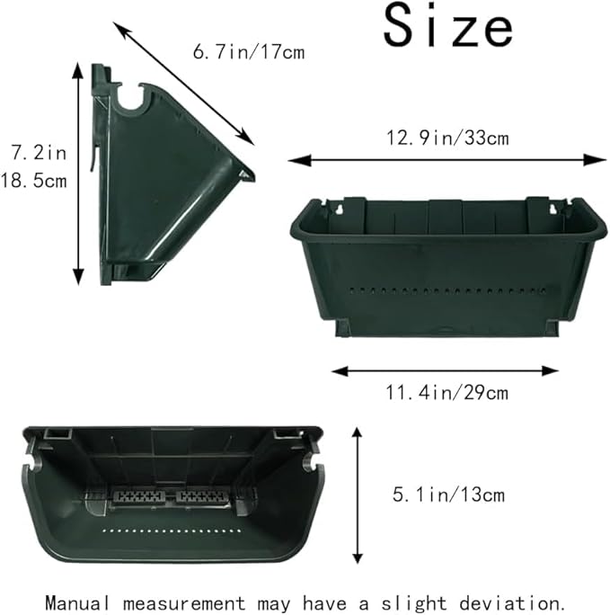 Self-Watering Wall Mounted Planter Set, Indoor and Outdoor Vertical Planter, Stackable Wall Mounted, for Balcony Decoration (Blackish Green 8 Pack)