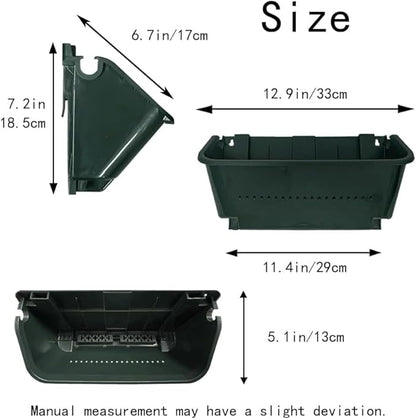 Self-Watering Wall Mounted Planter Set, Indoor and Outdoor Vertical Planter, Stackable Wall Mounted, for Balcony Decoration (Blackish Green 8 Pack)