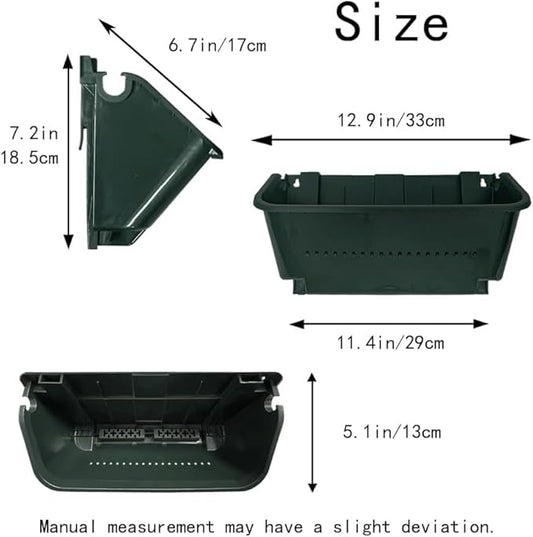 Self-Watering Wall Mounted Planter Set, Indoor and Outdoor Vertical Planter, Stackable Wall Mounted, for Balcony Decoration (Blackish Green 8 Pack)