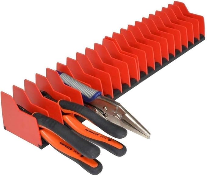 MLTOOLS Pliers Pro Premium No-Slip Organizer, 2-Pack Holds 20 Tools of Any Size, Rubber Base Keeps Tools in Place, Fuel & Solvent Resistant Tool Holder – Made in USA