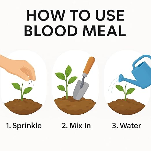 𝐁𝐄𝐒𝐓𝐒𝐄𝐋𝐋𝐄𝐑 Organic Blood Meal Fertilizer by Gardenera - 12-0-0 NPK - All-Natural Plant Food Source of Nitrogen for Organic Gardening, Flowers, Vegetables, Trees & Shrubs [16 OZ]