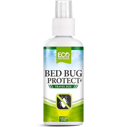 Eco Defense Bed Bug Spray Travel Size - TSA Approved 3 oz – Travel Essentials for Hotel, Cruise, Vacations - with Natural Essential Oils
