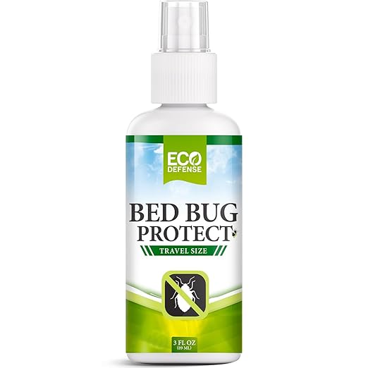 Eco Defense Bed Bug Spray Travel Size - TSA Approved 3 oz – Travel Essentials for Hotel, Cruise, Vacations - with Natural Essential Oils