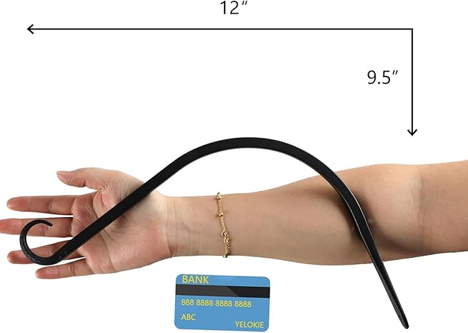 12 inch Plant Hanger, Sturdy Hanging Plant Bracket Outdoor, Hanging Plant Wall Hook Heavy Duty, for Hanging Bird Feeders, Planters, Lanterns, Wind Chimes, Indoor/Outdoor Use, Black, Set of 2